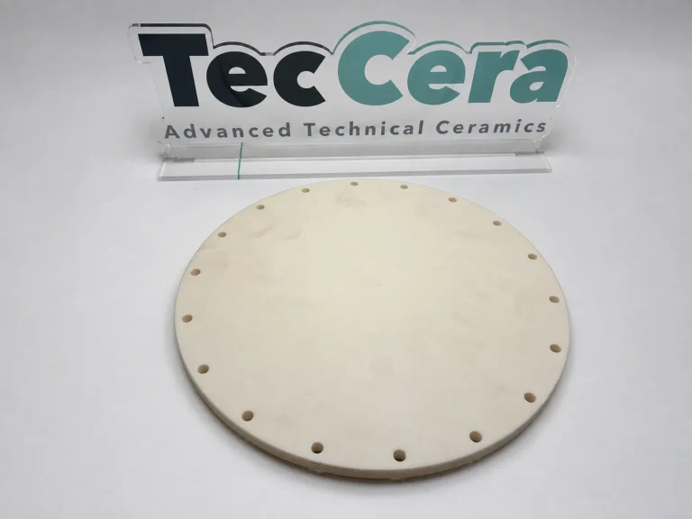 Custom circular alumina ceramic disc with multiple mounting holes